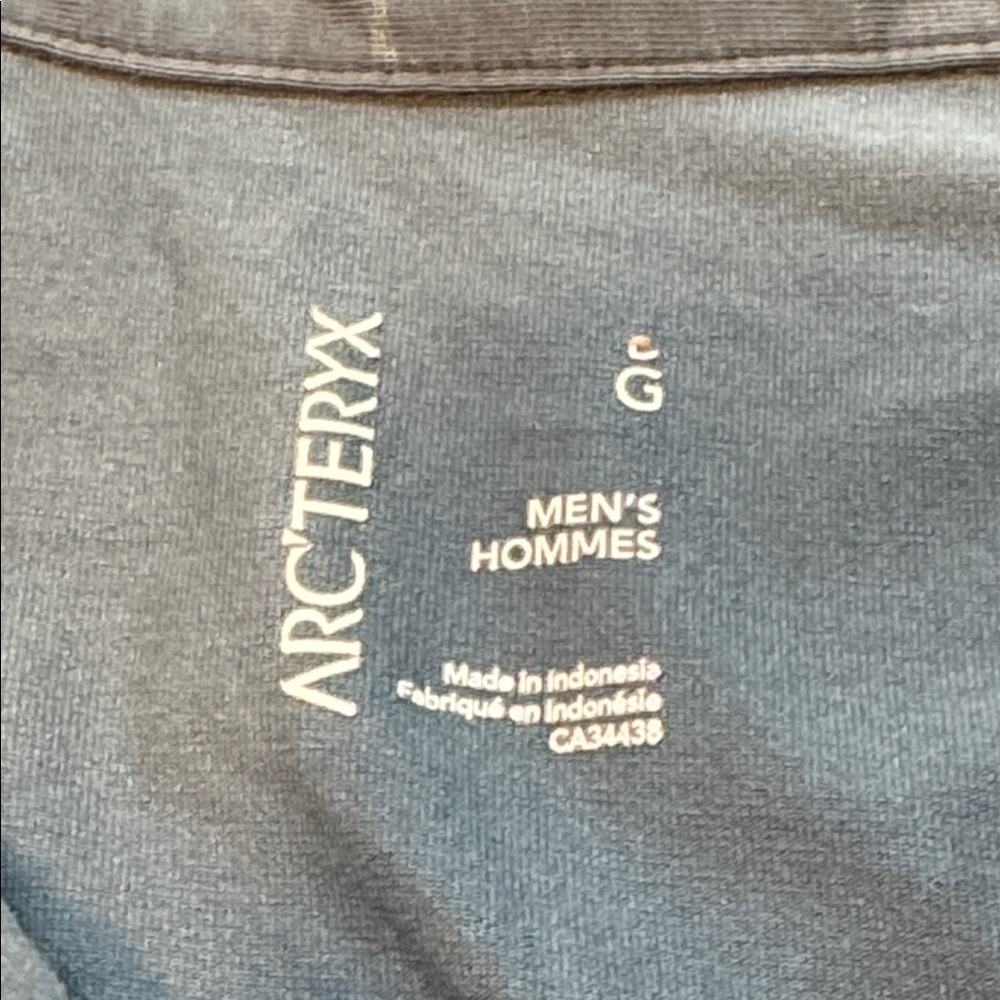 Arc’teryx Captive Polo Shirt Gray Performance Short Sleeve Men’s Large - Picture 6 of 13